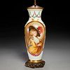 Royal Vienna porcelain portrait vase lamp