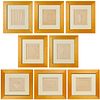 Monrocq, (8) French embossed paper panels
