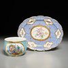 (2) antique Chantilly & Sevres porcelains