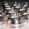 (18) Ercuis Paris silver plate dome dish covers