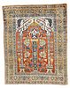Antique Silk Tabriz Rug, 4’7" x 5’9” (1.40 x 1.75 M)