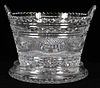 WATERFORD CUT CRYSTAL ICE PAIL AND UNDER PLATE