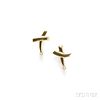 18kt Gold "X" Earrings, Paloma Picasso, Tiffany & Co.