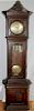 COUNTRY FRENCH CARVED WALNUT TALL CASE CLOCK