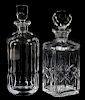 ORREFORS AND ATLANTIS CRYSTAL DECANTERS TWO