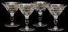 CUT CRYSTAL CHAMPAGNE GLASSES C.1940 17 PIECES