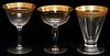 GOLD BAND CRYSTAL STEMWARE C.1940 17 PIECES