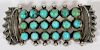 NAVAJO SILVER AND TURQUOISE BROOCH CIRCA 1920