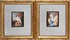 AFTER GAINSBOROUGH ENGLISH MINIATURES TWO PIECES