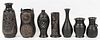CHINESE BLACK POTTERY VESSELS & FIGURES 13 PIECES