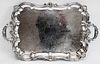 ENGLISH ELECTROPLATE SILVER SERVING TRAY OVERALL