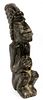 AFRICAN CARVED SEATED FIGURE