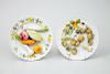 Italian Trompe L'oeil Glazed Pottery Vegetable Plate and an Escargot Plate