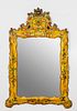 Venetian Rococo-Style Painted and Parcel-Gilt Mirror