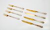 Set of Eight Austrian Silver-Plated Fruit Knives and Eight Forks