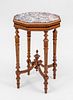Victorian Carved Mahogany Octagonal Side Table
