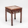 Cantonese Carved Hardwood End Table