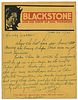 Autograph Letter Signed, “Harry,” to Walter B. Gibson (Harry Blackstone)