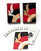 Set of Cardini's Gold and Silver Peau Doux Playing Cards