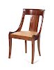 A Biedermeier Style Mahogany Side Chair Height 31 1/2 inches.