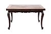 A Louis XV Style Parquetry Extension Table Height 29 1/2 x width 52 x depth 31 inches.