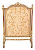 A Louis XVI Style Giltwood Fire Screen Height 41 1/2 inches.