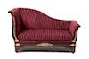 An Empire Style Gilt Bronze Mounted Mahogany Sofa Length 60 inches.