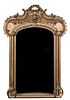 A Rococo Style Giltwood Mirror Height 40 x width 28 inches.