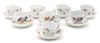 Twelve Meissen Porcelain Teacups and Saucers Width of saucer 4 1/4 inches.
