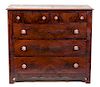 An American Mahogany Chest of Drawers Height 39 x width 43 x depth 19 inches.