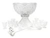 A Cut Glass Punch Bowl Height 13 1/2 inches.