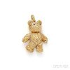 18kt Gold Teddy Bear Pendant