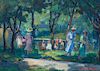 Francesco Spicuzza, (Wisconsin, 1883-1962), Sunday Strolling, Lincoln Park and Big Cedar Lake, circa 1930's (two works)