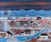 Folk Art Painting of Eskimo Village