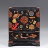 Japanese Meiji Lacquered Miniature Cabinet