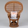 Victorian Style Woven Rattan Armchair