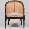 Late Victorian Grain-Painted and Caned Small Tub Chair