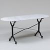Cast-Iron and Marble Top Table