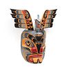 BILL HENDERSON (B. 1950) CARVED MASK PUGWIS & LOON