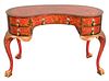 Chinoiserie Decorated Kidney Desk and Chair