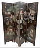 Two Sided Four Fold Chinese Dressing Screen