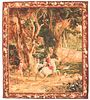 Vintage Belgiun Tapestry, 7’7" x 7'5" (2.31 x 2.26 M)