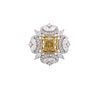 Fancy Yellow Diamond 18k Gold Ring w/ GIA