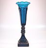 Pattern-molded vase, Peacock Blue/Teal