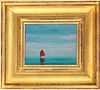 Robert Stark Jr. Oil on Canvas "Red Sail, Blue Skies"