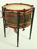 Vintage Hand Painted Drum Mounted as a Table
