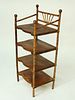 Vintage Four-Tier Bamboo Etagere