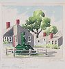 Doris and Richard Beer Watercolor on Paper "Town Pump 'Sconset"