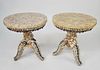 Pair of Seashell Encrusted Side Tables