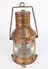 Vintage Copper and Brass Anchor Light Oil Lamp
